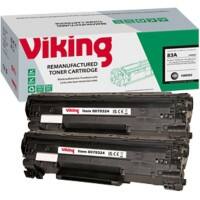 Toner Viking compatible HP 83A CF283AD Noir 2 unités