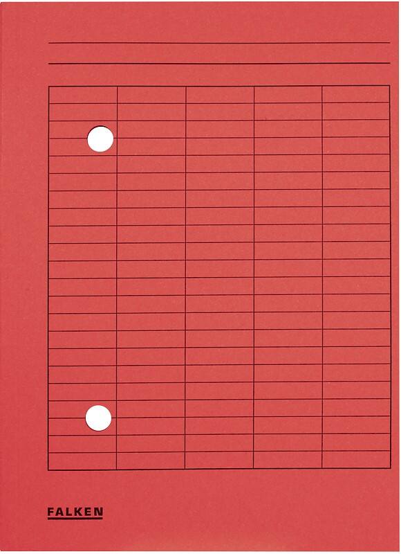 Farde perforée Falken A4 Rouge Manila 22 x 31,8 cm 100 Unités