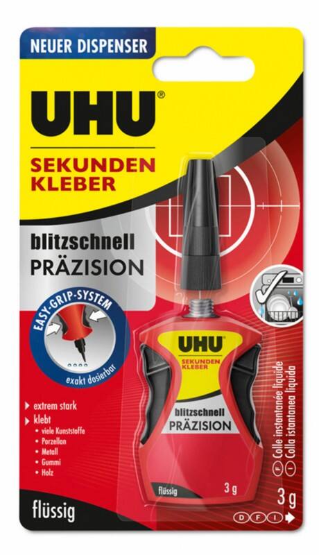 Colle instantanée UHU Permanente Liquide Transparent 34340 3 g