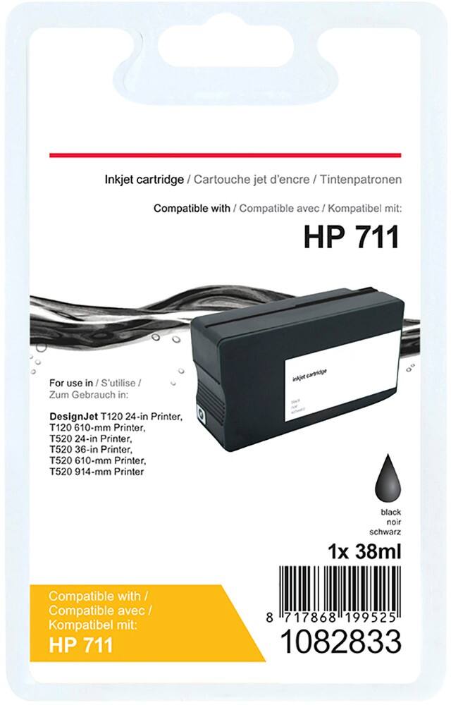 Cartouche jet d'encre Office Depot compatible HP CZ129A 711 Noir