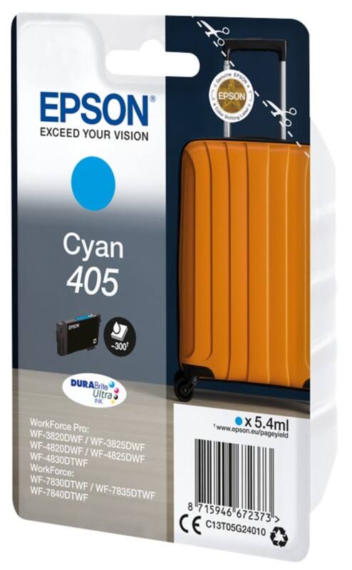 Cartouche jet d'encre Epson 405 D'origine C13T05G240 Cyan