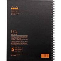 Cahier Rhodia A4+ Quadrillé Perforé Noir