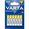 Piles VARTA Energy AAA Alcaline 6 Unités