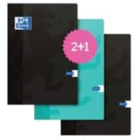 Cahier Oxford Ligné A4 21x29,7 cm Turquoise Noir 3 unités