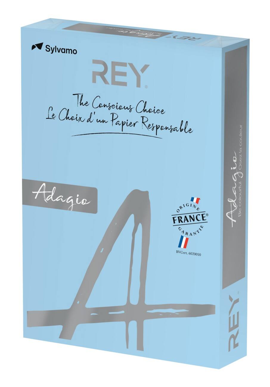 Papier couleur Rey A4 120 g/m² Bleu vif 250 Feuilles
