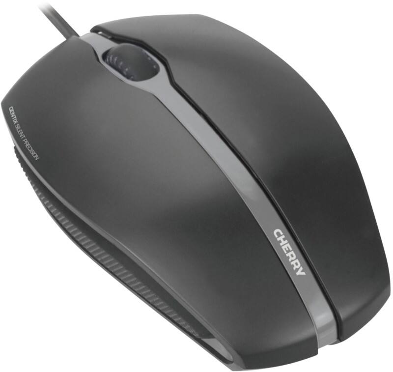 Souris CHERRY Gentix Silent Avec fil Noir Adapté pour les gauchers