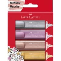 Surligneur Faber-Castell Metallic TL 46 Assortiment Tracé 1 mm, 2 mm, 5 mm 4 unités