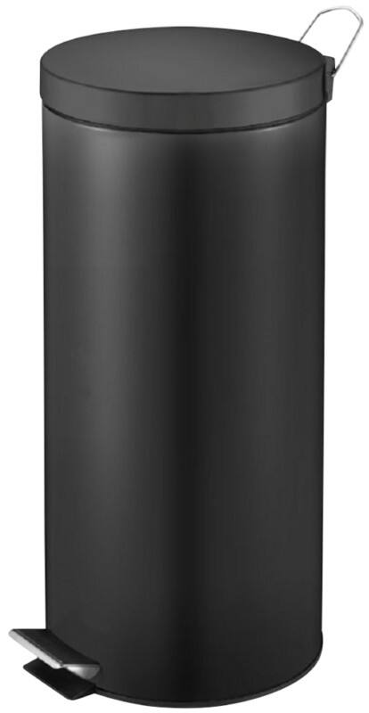 Poubelle à pédale Vepa Bins 30 L Noir Acier, Plastique