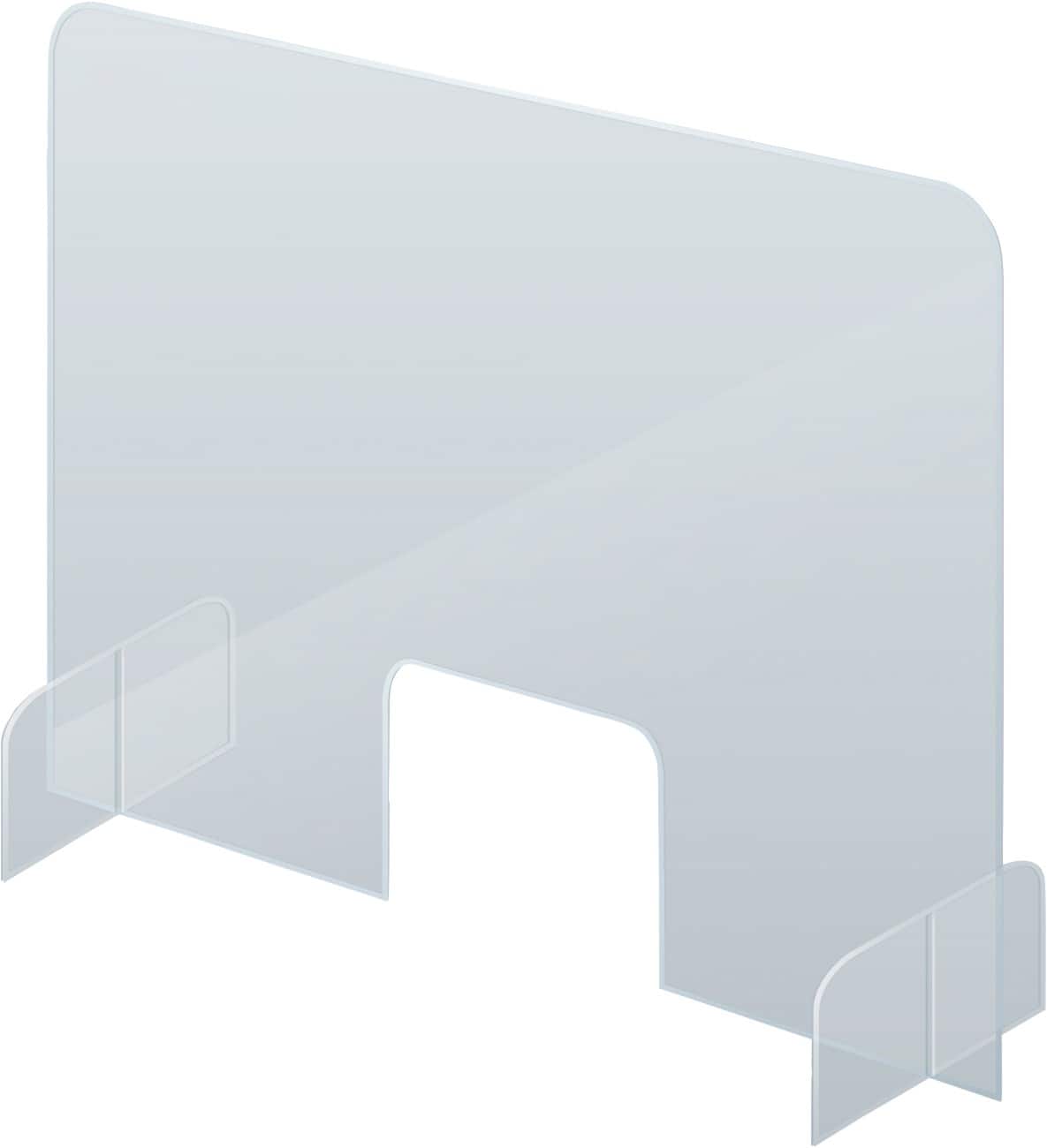 Écran de protection Franken pour bureau et comptoir Sur pied 500 x 850 mm Acrylique, verre Transparent