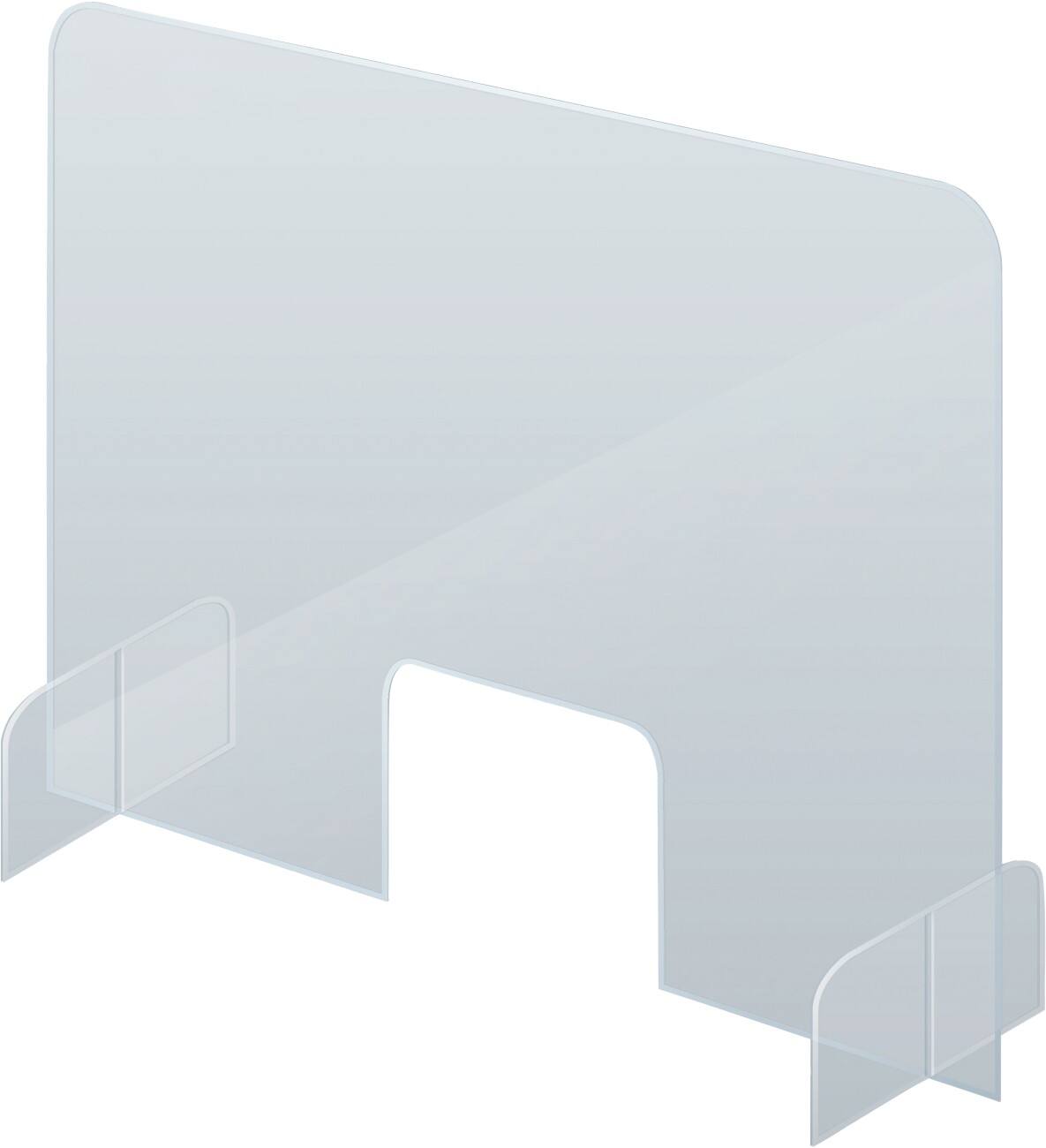 Écran de protection Franken pour bureau et comptoir Sur pied 700 x 850mm Acrylique, verre Transparent