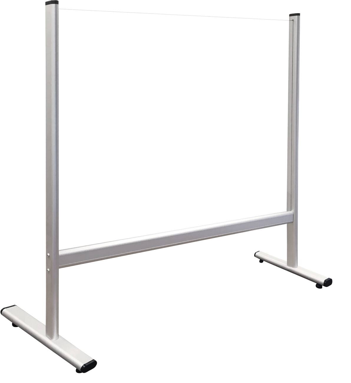 Écran de protection Franken pour bureau et comptoir Sur pied 800 x 650 mm Acrylique, verre Argenté