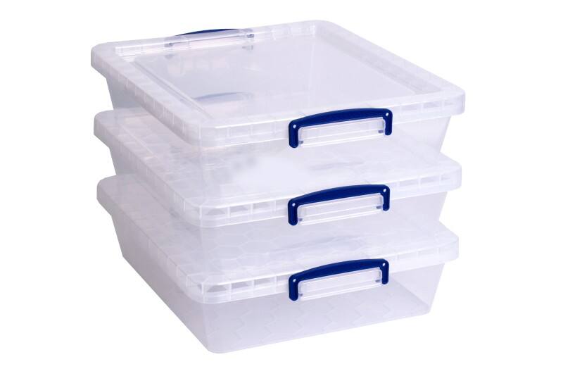 Boîte de rangement Really Useful Box Plastique 10.5 L Transparent 38,3 x 46 x 11,3 cm 3 Unités