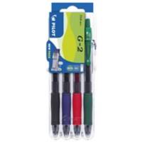 Stylo roller Pilot G-2 0,7 mm Assortiment 4 unités