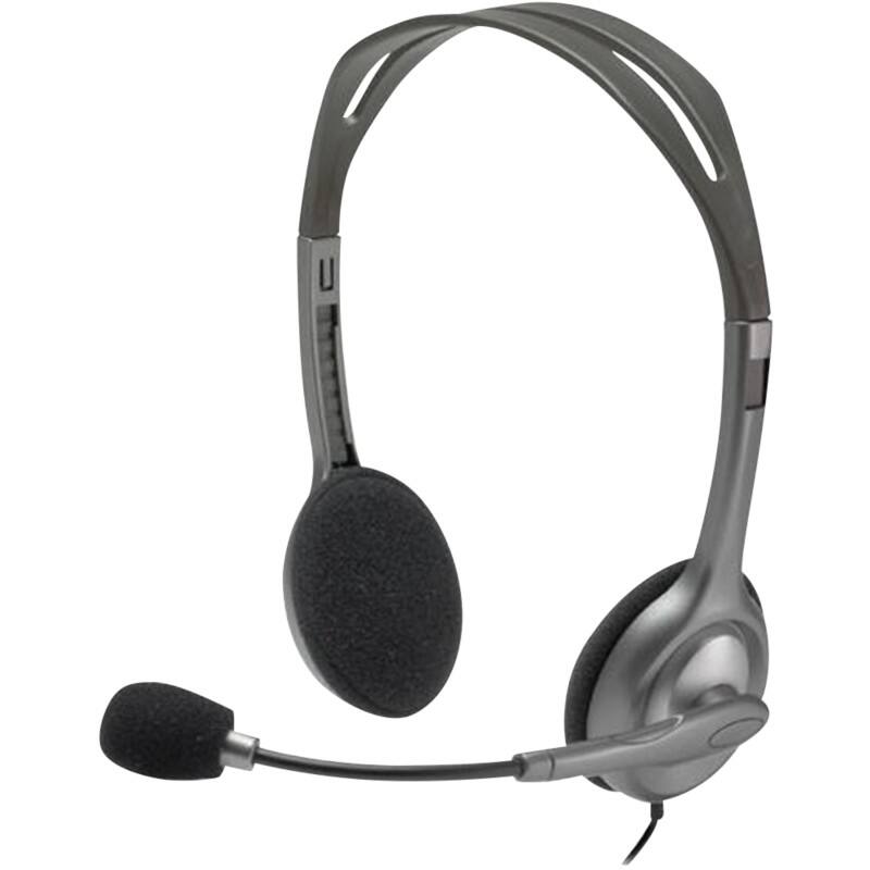 Casque audio Logitech H110 Avec fil Sur tête 3,5 mm Jack Avec Microphone Stéréo Gris