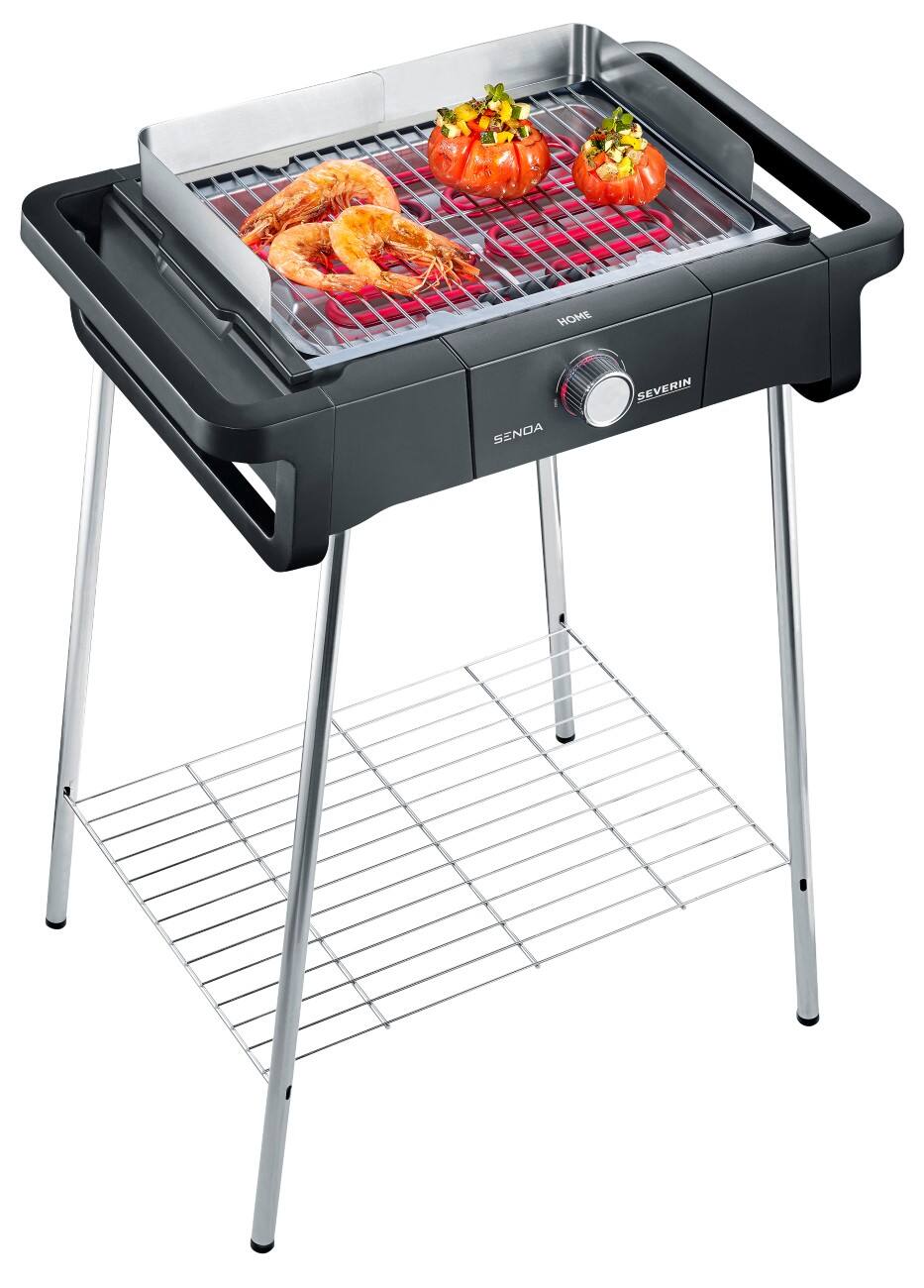 Grille de barbecue électrique SEVERIN PG 8115 Home S Noir mat, argenté