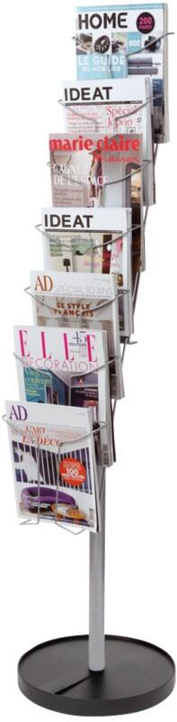 Présentoir Alba A4 Argenté DDFIL7S 1150 mm (H)