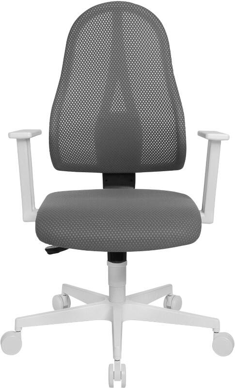 Siège de bureau TOPSTAR Mécanisme synchrone Filet Accoudoirs fixes Blanc, gris 110 kg Open Point SY