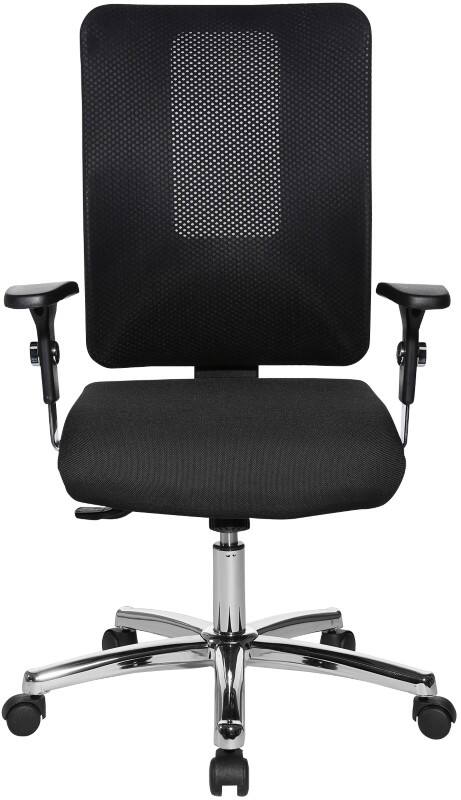 Siège de bureau OPEN X N Deluxe TOPSTAR Mécanisme synchrone Filet Accoudoirs réglables en hauteur Siège réglable en hauteur Noir 110 kg