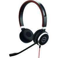 Casque pour téléphone Jabra Avec fil Sur tête USB, 3,5 mm Jack Avec Microphone Stéréo Evolve 40 MS Stereo Noir