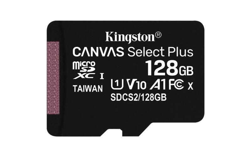 Carte MicroSDXC Kingston Canvas Select Plus 128 Go Classe 10