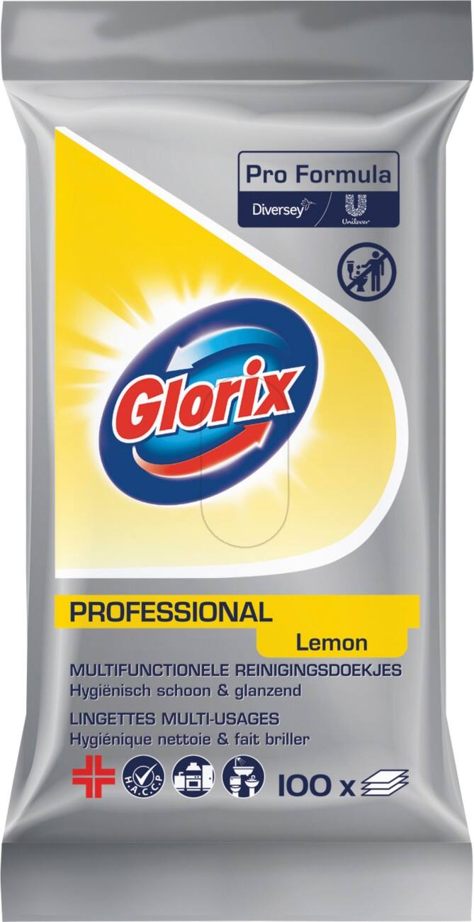 Lingettes multi-usages Glorix Professional Blanc 100 Unités