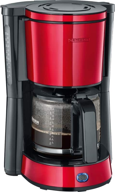 Cafetière SEVERIN KA 4817 1.25 l Rouge métallique, noir