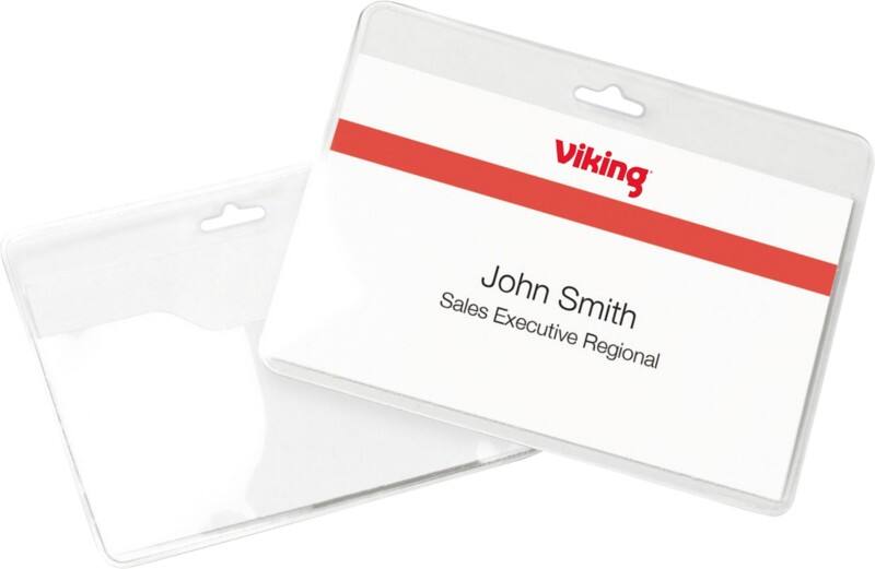 Badge d'identification Viking PVC 90 x 60 mm Paquet de 10 unités