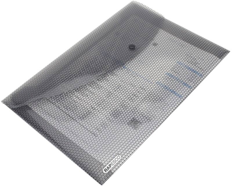 Pochette pour documents Rapesco A4 Bouton-pression PP (Polypropylène) 24,1 (L) x 0,2 (P) x 35,4 (H) cm Gris 5 Unités