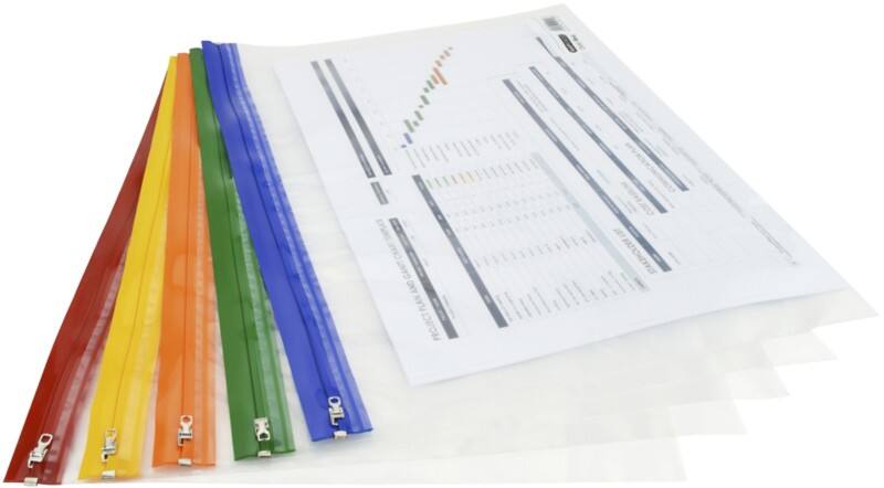 Sachet zip Rapesco Zippi Bags A3 Zip PP (Polypropylène) 35,5 (L) x 48 (P) x 0,5 (H) cm Assortiment 5 Unités