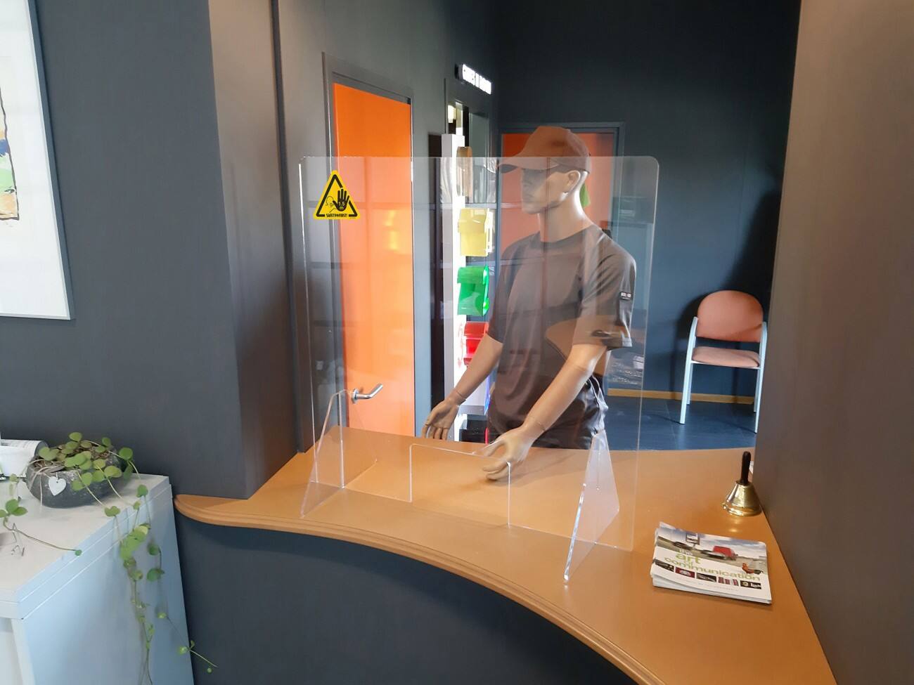 Écran de protection Jalema pour comptoir 750 x 3 x 800 mm Plexiglas, transparent