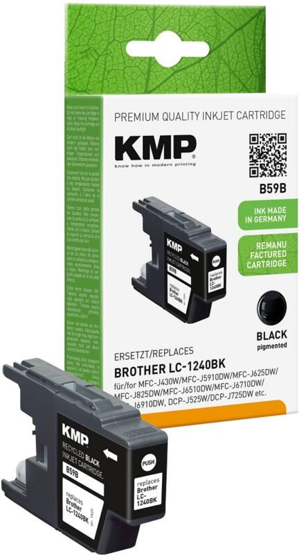 Cartouche jet d’encre KMP Compatible Brother LC-1240BK Noir
