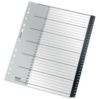 Intercalaires Leitz Recycle 1218 A4 Maxi Neutre en CO2 Noir 31 onglets 11 trous Plastique 90% recyclé 1 à 31