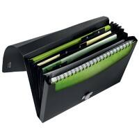 Trieur extensible Leitz Recycle A4 5 compartiments Neutre en CO2 Noir Plastique 80% recyclé