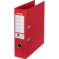 Classeur à levier Esselte No.1 Power A4 75 mm Rouge 2 anneaux 627568 Carton Portrait Neutre en carbone Carton recyclé 100%