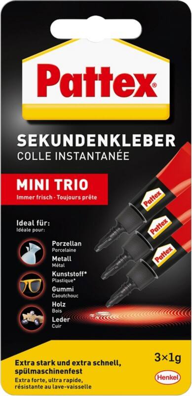 Colle Pattex Permanente Liquide PSMT3 3 unités de 1 g