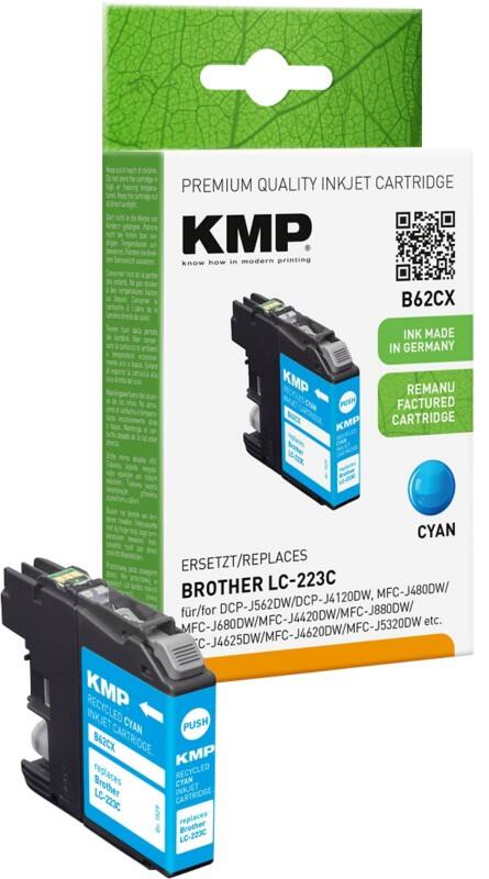 Cartouche jet d’encre KMP Compatible Brother LC-223C Cyan