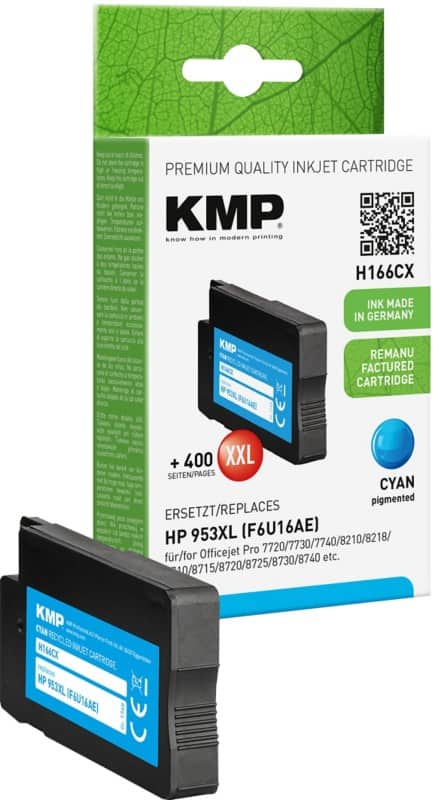 Cartouche jet d’encre KMP Compatible HP 953XL Cyan F6U16AE