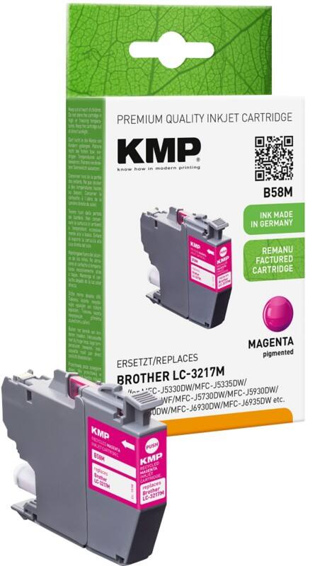 Cartouche jet d’encre KMP Compatible Brother LC-3217M Magenta