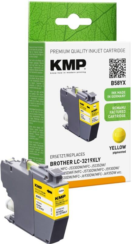 Cartouche jet d’encre KMP Compatible Brother LC-3219XLY Jaune