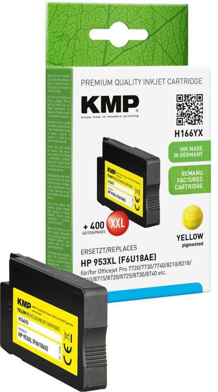 Cartouche jet d’encre KMP Compatible HP 953XL Jaune F6U18AE