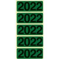 Étiquette d'identification Bene année 2022 Vert 48 x 19 mm 20 Feuilles de 5 Étiquettes