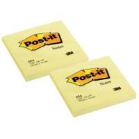 Notes adhésives Post-it 76 x 76 mm Jaune 24 blocs de 100 Feuilles