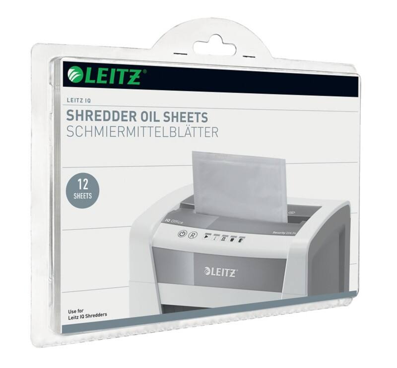 Feuilles lubrifiantes pour destructeur de documents Leitz IQ 12 unités