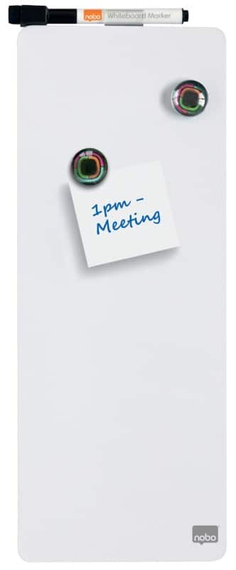 Tableau blanc Nobo Mini Magnétique Simple face 14 (L) x 36 (H) cm