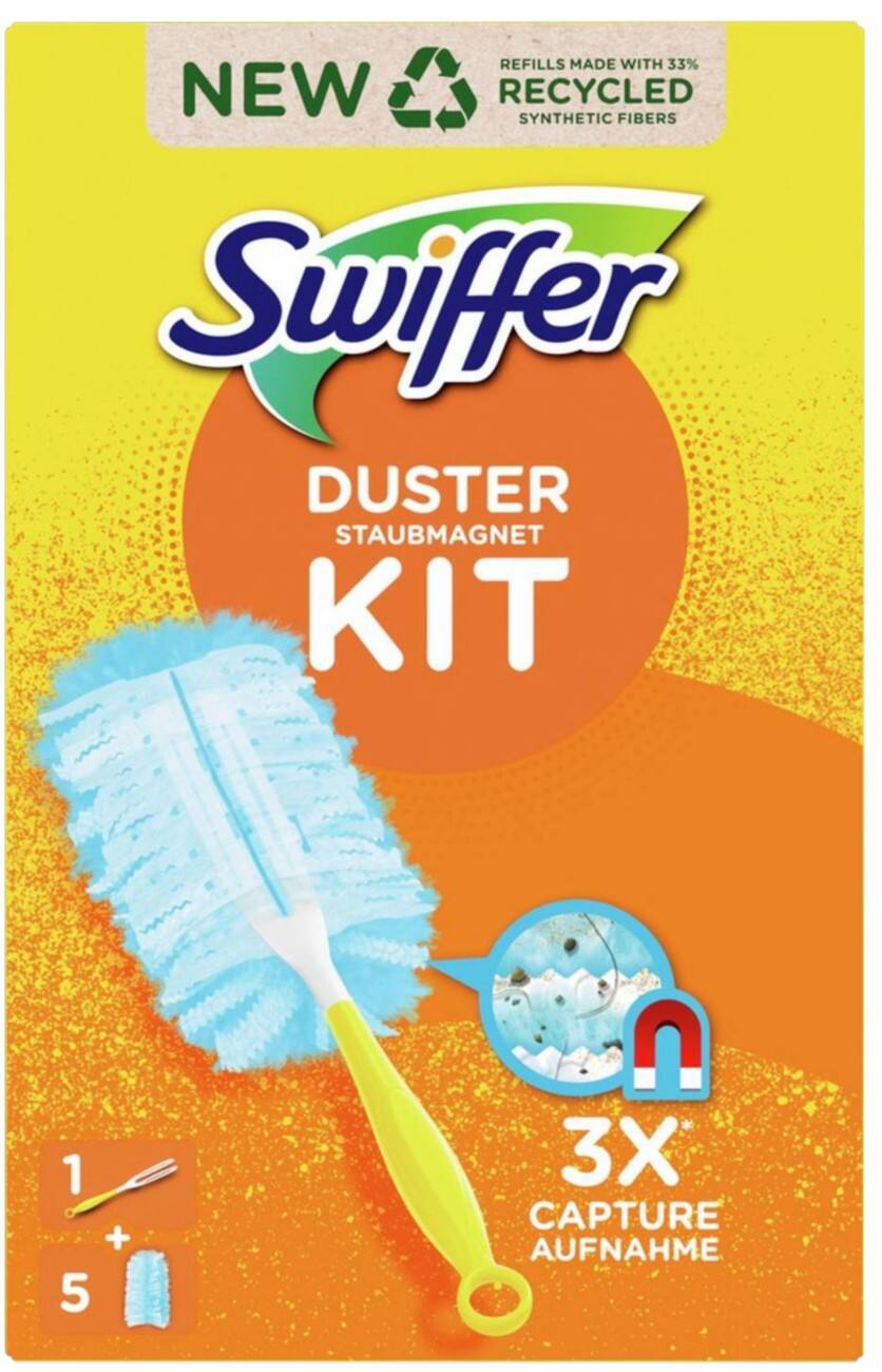 Kit Duster Swiffer 5 x plumeau, 1 x manche