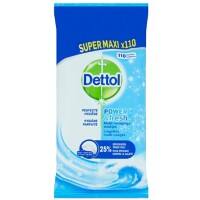 Lingettes nettoyantes Dettol Power & Fresh Ocean 110 unités