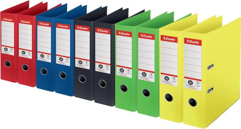 Classeur à levier Esselte Large No,1 Power A4 75 mm Assortiment 2 Anneaux 627571 Carton Portrait  10 Unités