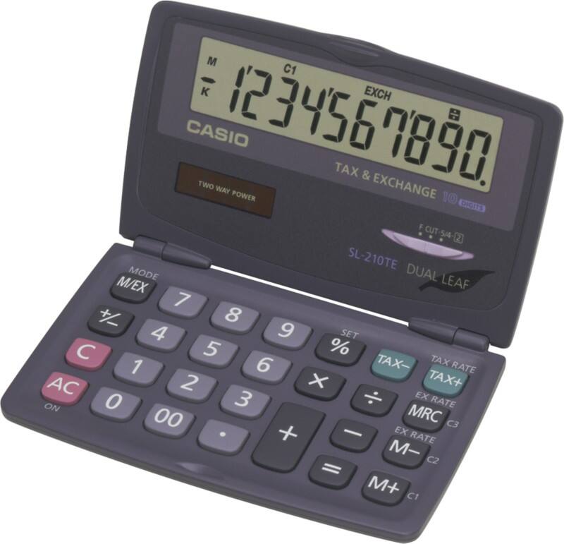 Calculatrice de poche Casio SL-210TE Noir