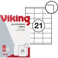 Étiquettes multifonctions Viking 67514 coins carrés Blanc 100 Feuilles de 21 Étiquettes