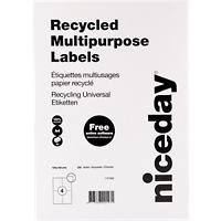 Étiquettes multifonctions Niceday 67544 Blanc 14,8 x 10,5 cm Recyclé 100% 80 Feuilles de 40 Étiquettes
